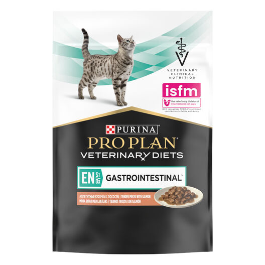 Pro Plan Veterinary Diets Feline Gastrointestinal Salmão em Molho saquetas para gatos - Multipack 10, , large image number null